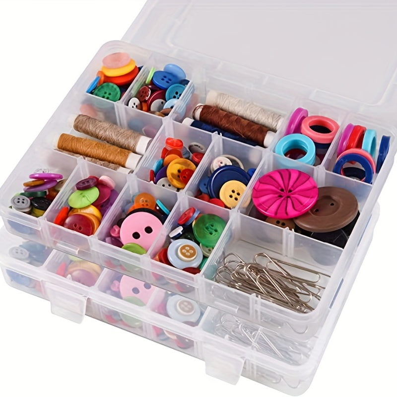 Large Plastic Compartment Container Bead Storage Organizer Box