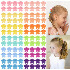 50pcs Mini Flowers Hair Clip Set for Baby Girls