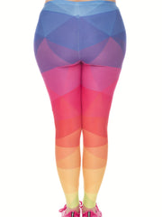  Ombre Print High Rise Sports Leggings