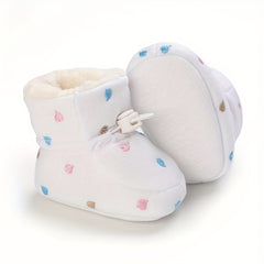Cozy Slip On Boots for Baby Girls - Soft & Warm Fleece Boots