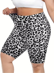  Leopard High Rise Yoga Shorts