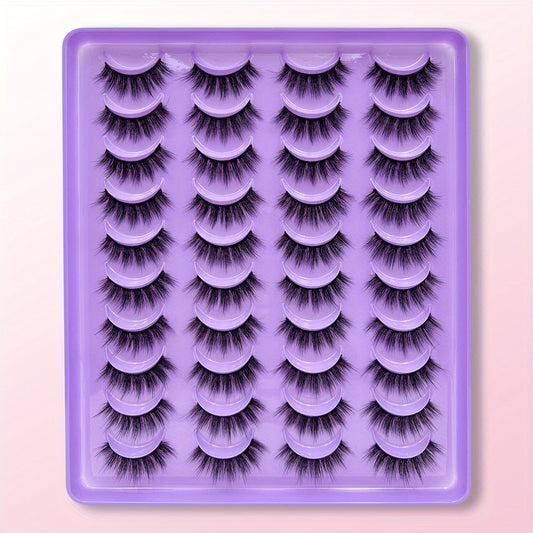 20 Pairs 3D Mink False Eyelashes for Long Lasting Voluminous Look