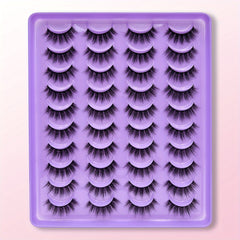 20 Pairs 3D Mink False Eyelashes for Long Lasting Voluminous Look
