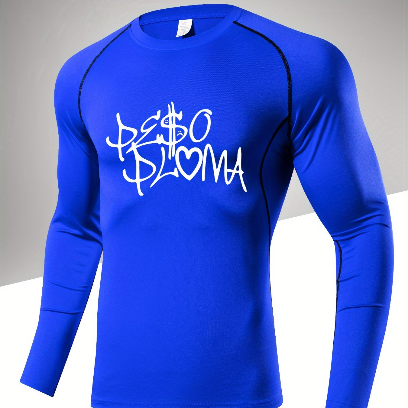 Solid Compression Shirts Men Long Sleeve Athletic Baselayer Undershirt