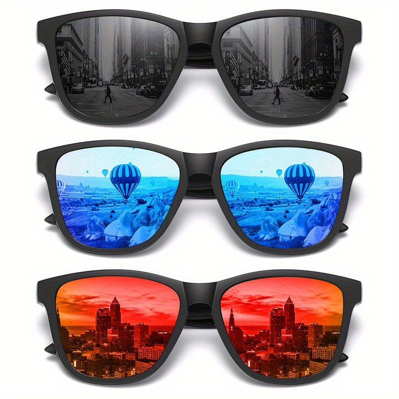 3pcs Polarized Sunglasses For Women Men Classic Retro UV400 Sun Shades