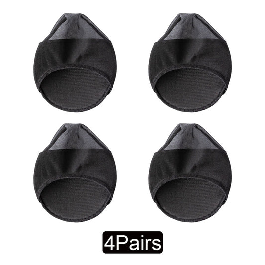4 Pairs Lace Half Palm Socks Solid Invisible High Heels Socks Women's Stockings