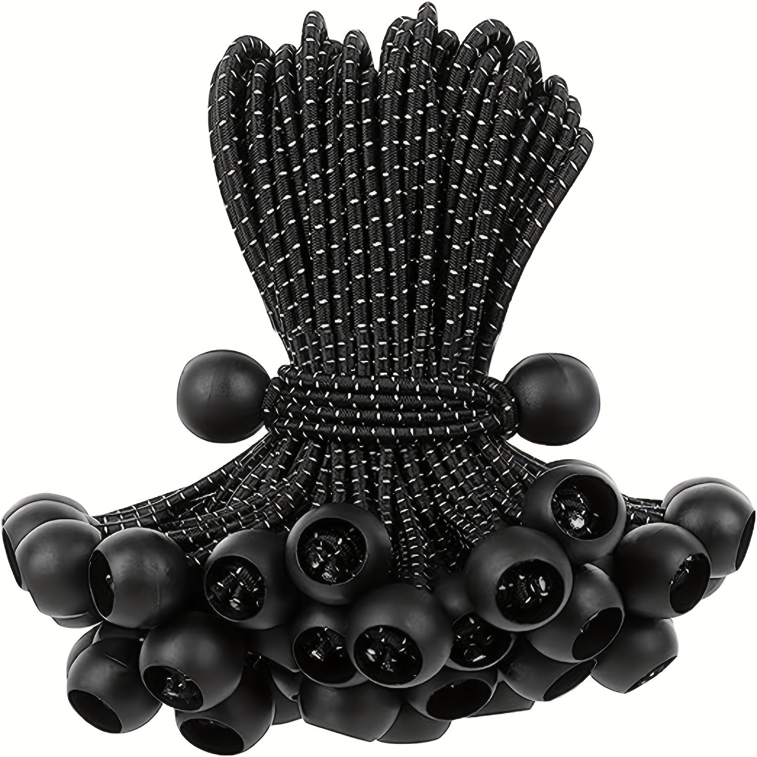 20pcs 15-24cm Bungee Cords with Balls for Camping Tents Tarp Canopy