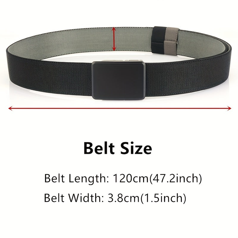 Nylon Belt with Rotating Buckle for Men