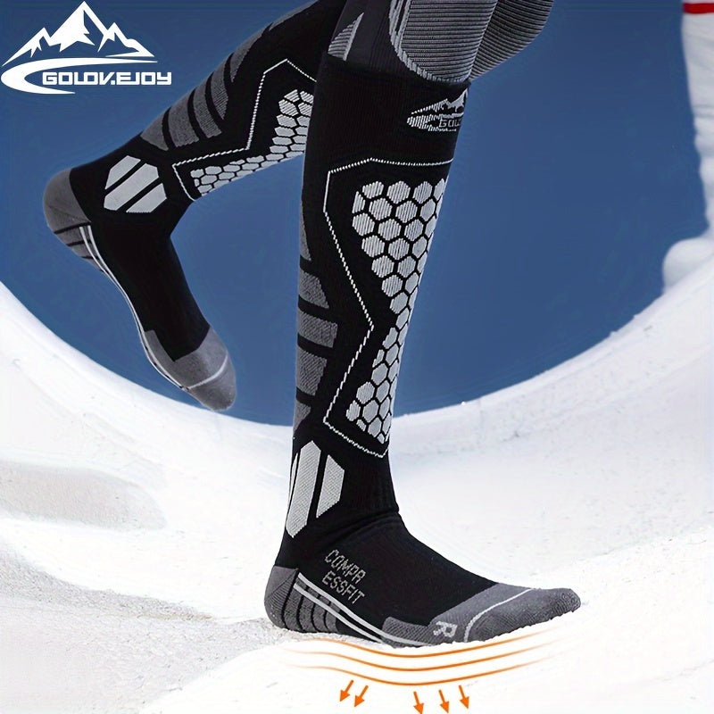 Men's Winter Ski Socks Thermal Heated Crew Socks