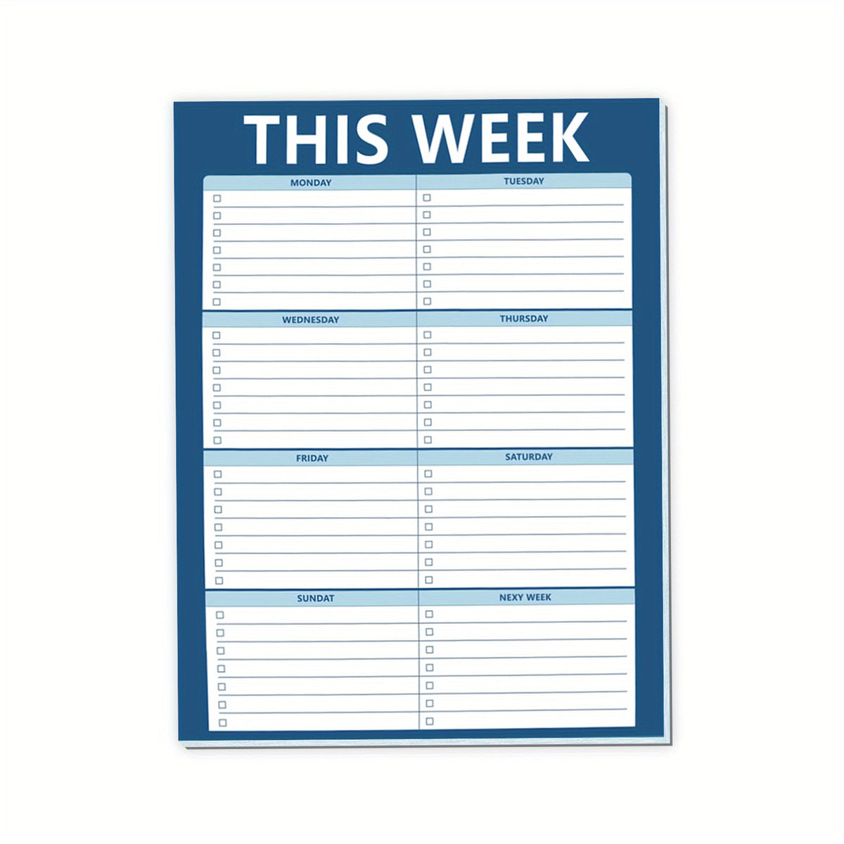 Trees Weekly Planner Notepad 52 Sheets Tear Off Undated Weekly To Do List