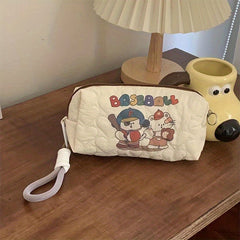 Cartoon Handheld Cosmetic Bag Lightweight Zipper Makeup Pouch