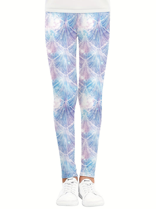 Toddler Girls Pink And Shells Graphic Stretch Leggings