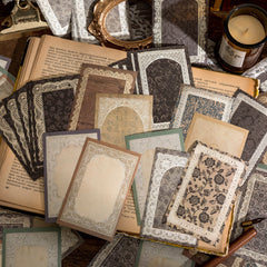 50 Sheets Lace Trim Cutable Paper Notepad Stickers Set