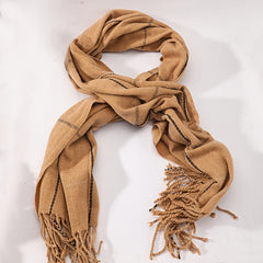 Plaid Warm Shawl Cashmere Scarf for Women