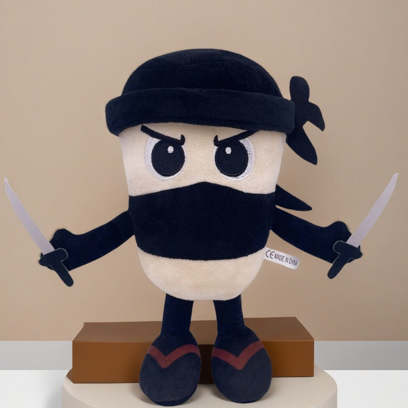 Tung Tung Tung Sahur Plush Toy Stylish Dual Sword Warrior