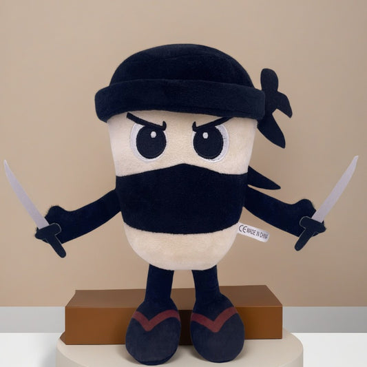Tung Tung Tung Sahur Plush Toy Stylish Dual Sword Warrior