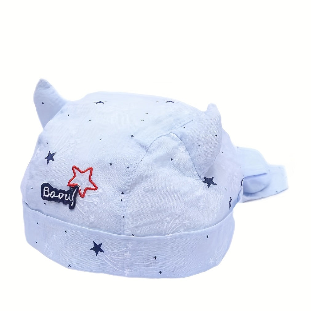 Cotton Baby Bandana Hat for 0-6 Months Kids