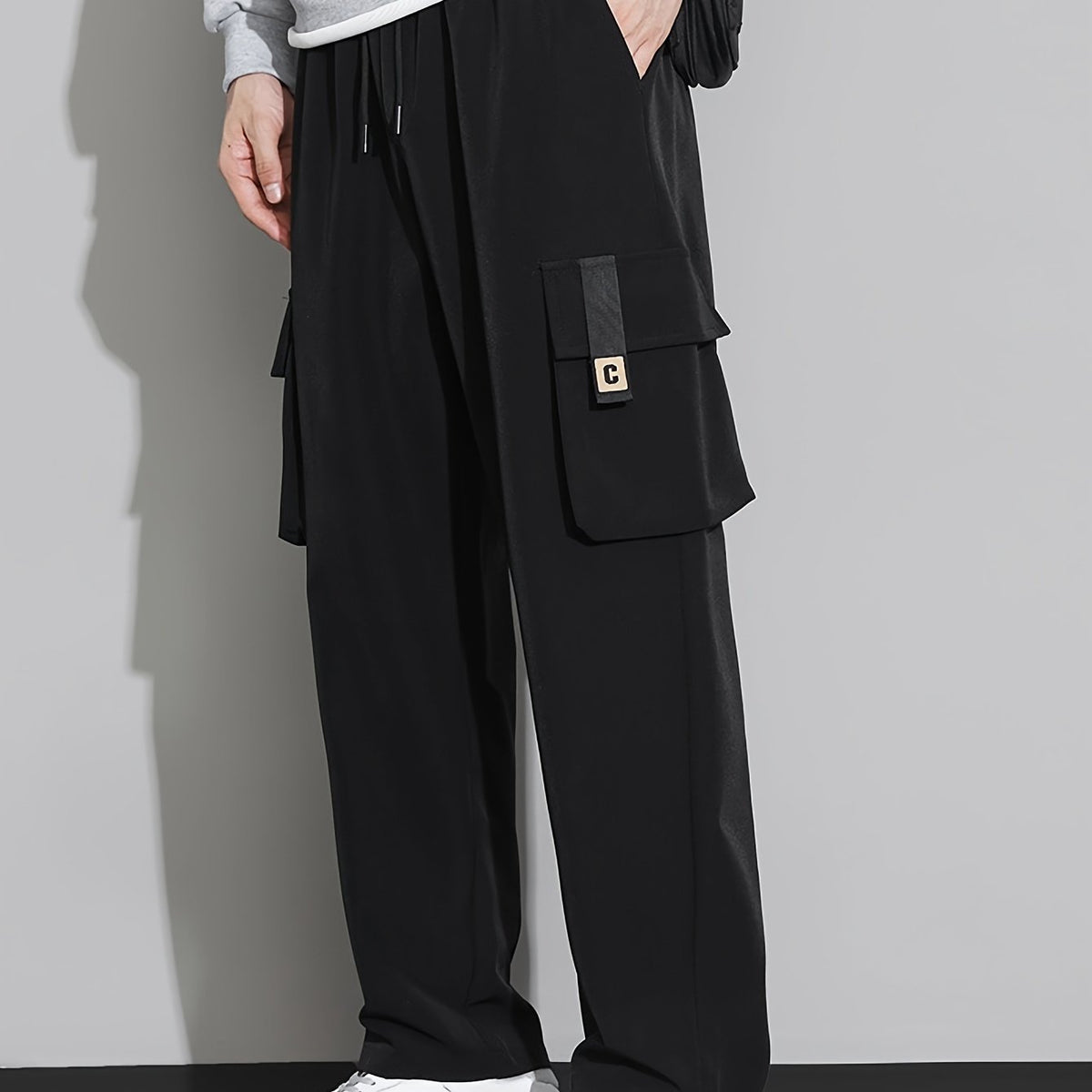 Men's Casual Flap Pocket Straight Leg Pant