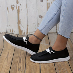 Women's Canvas Low Top Lace Up Shoes Lightweight