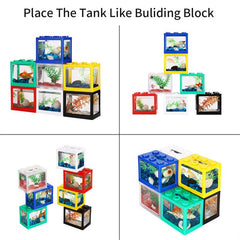 Small Plastic Fish Tank with Filter and LED Light