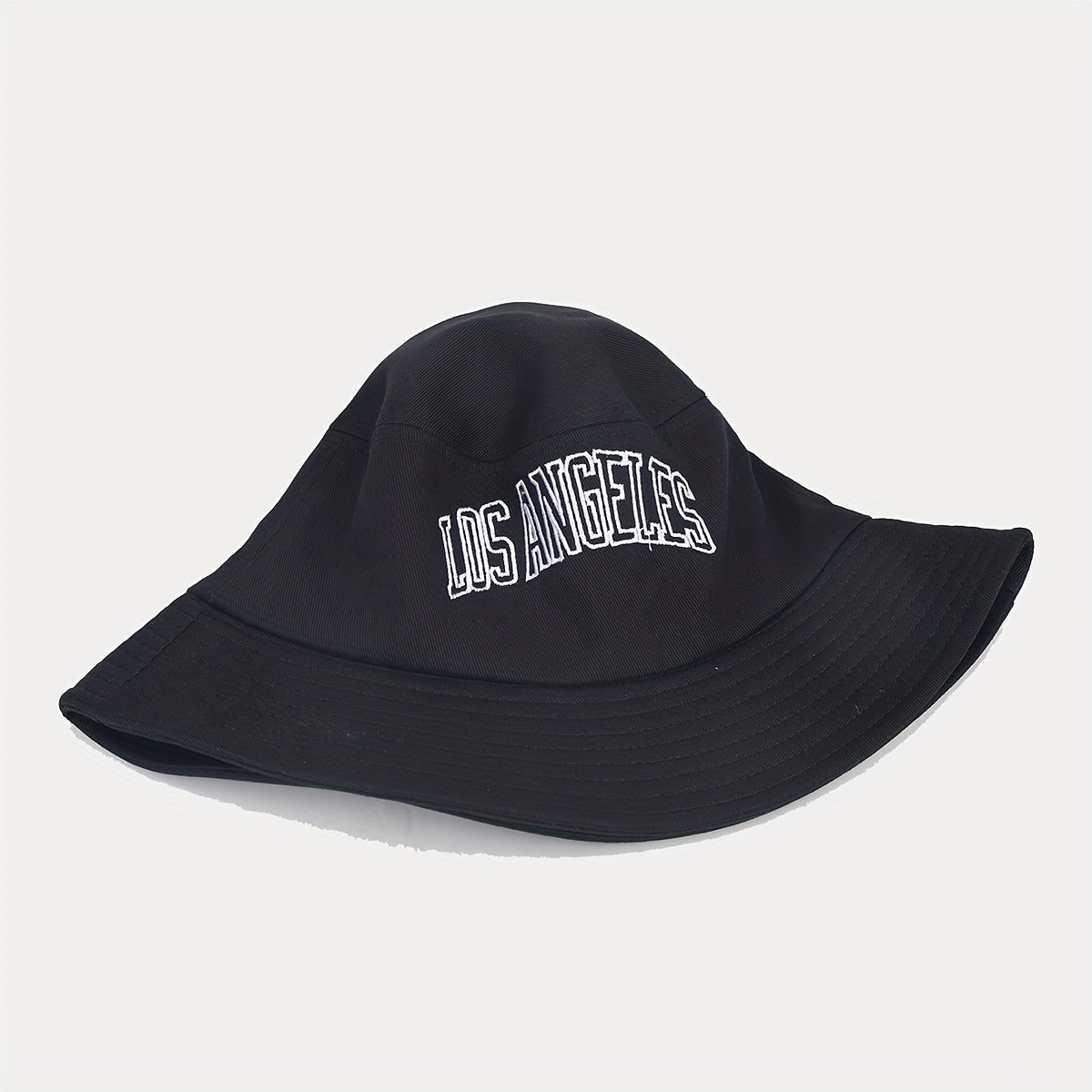 Retro Letter Embroidery Fisherman Hat Outdoor Sun Protection