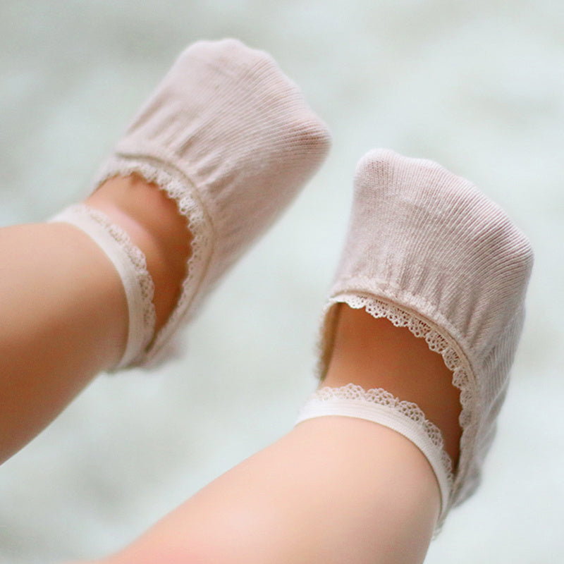 Baby Girl Lace Boat Socks Soft Cotton