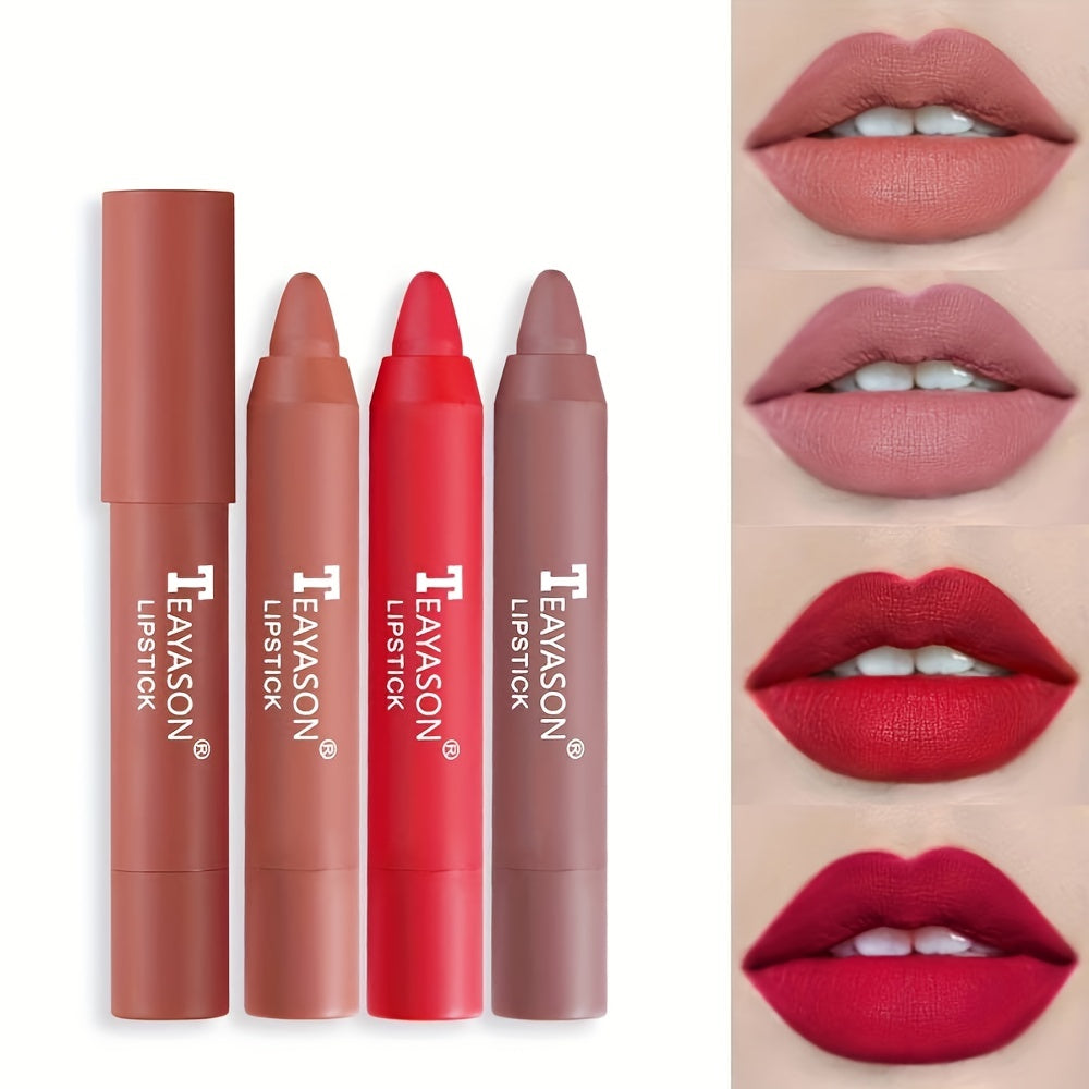 12-Color Matte Lipstick Long Lasting Smudge-Proof Lip Gloss