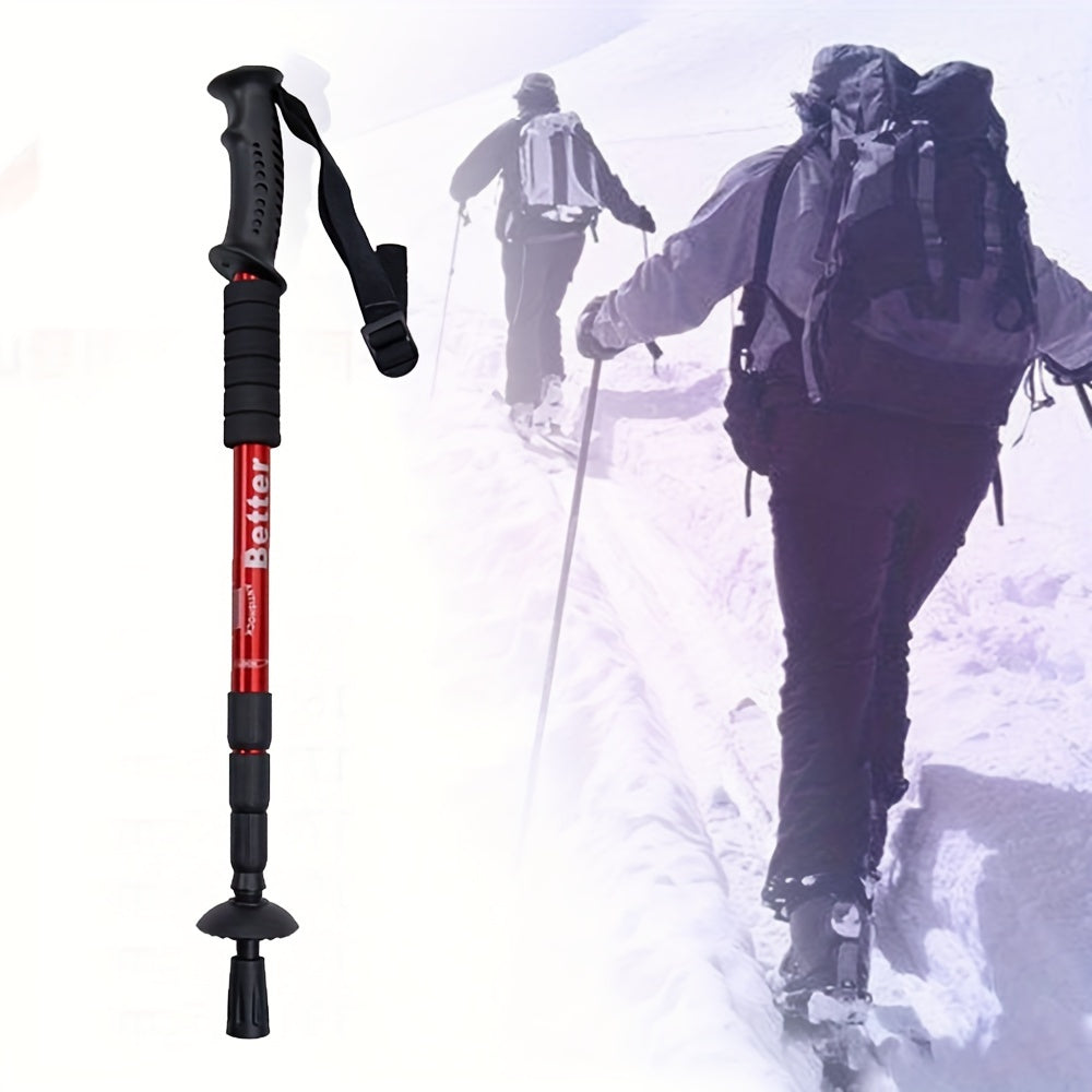 Snow Trekking Pole Aluminum Alloy Hiking Stick for Outdoor Camping
