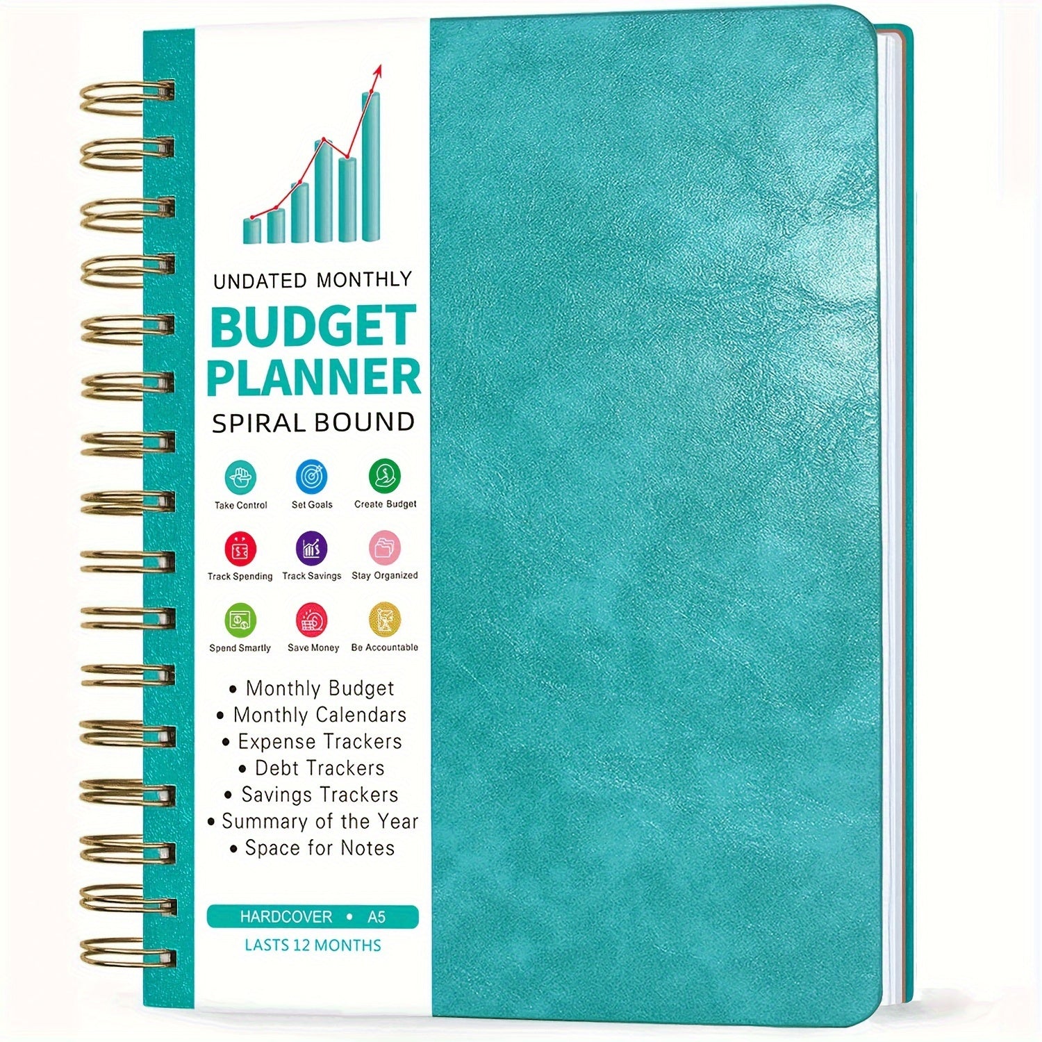 Budget Planner Monthly Organizer Notebook - Expense Tracker A5 Undated