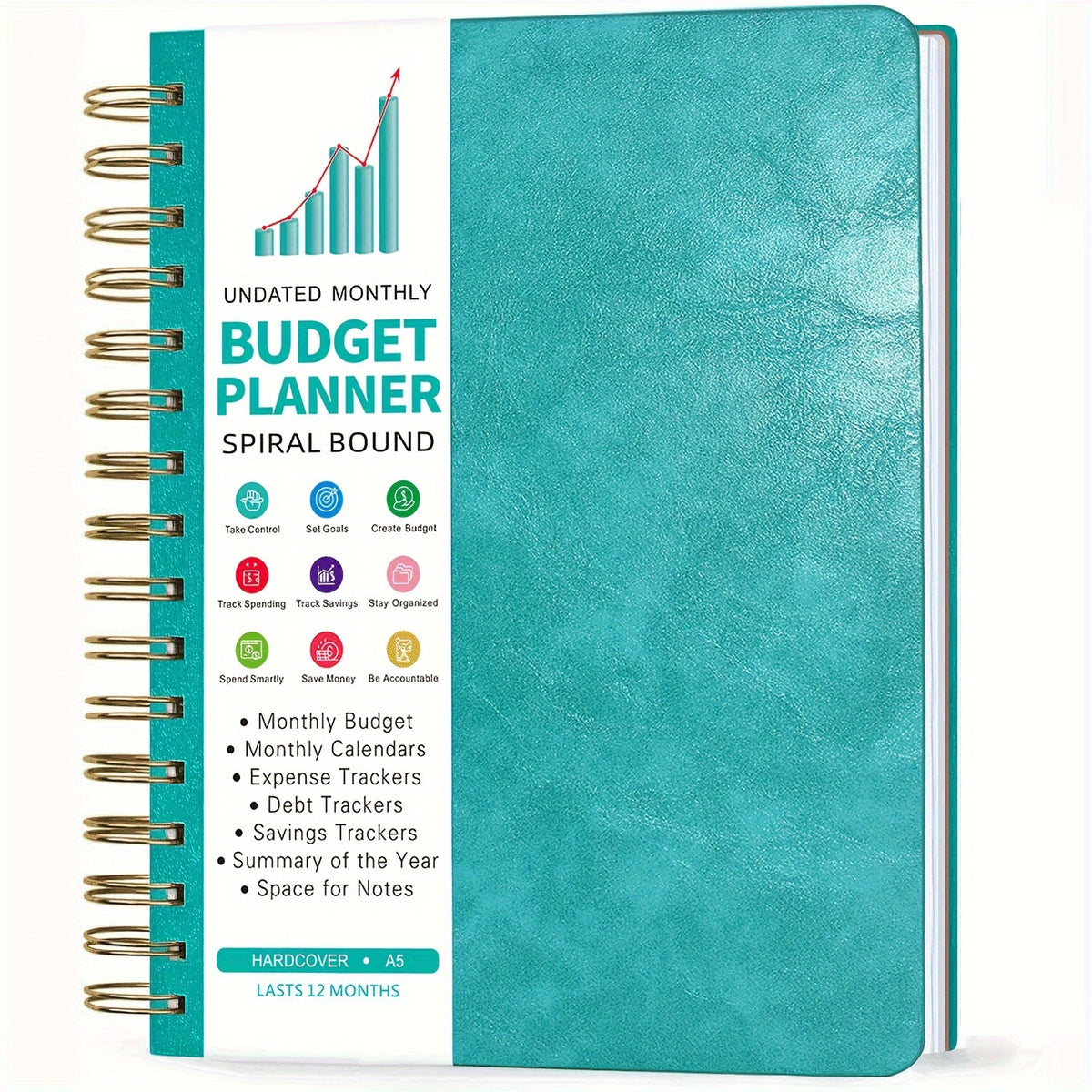 Budget Planner Monthly Organizer Notebook - Expense Tracker A5 Undated