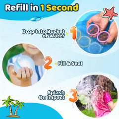 24PCS Silicone Water Polo Refillable Balloons