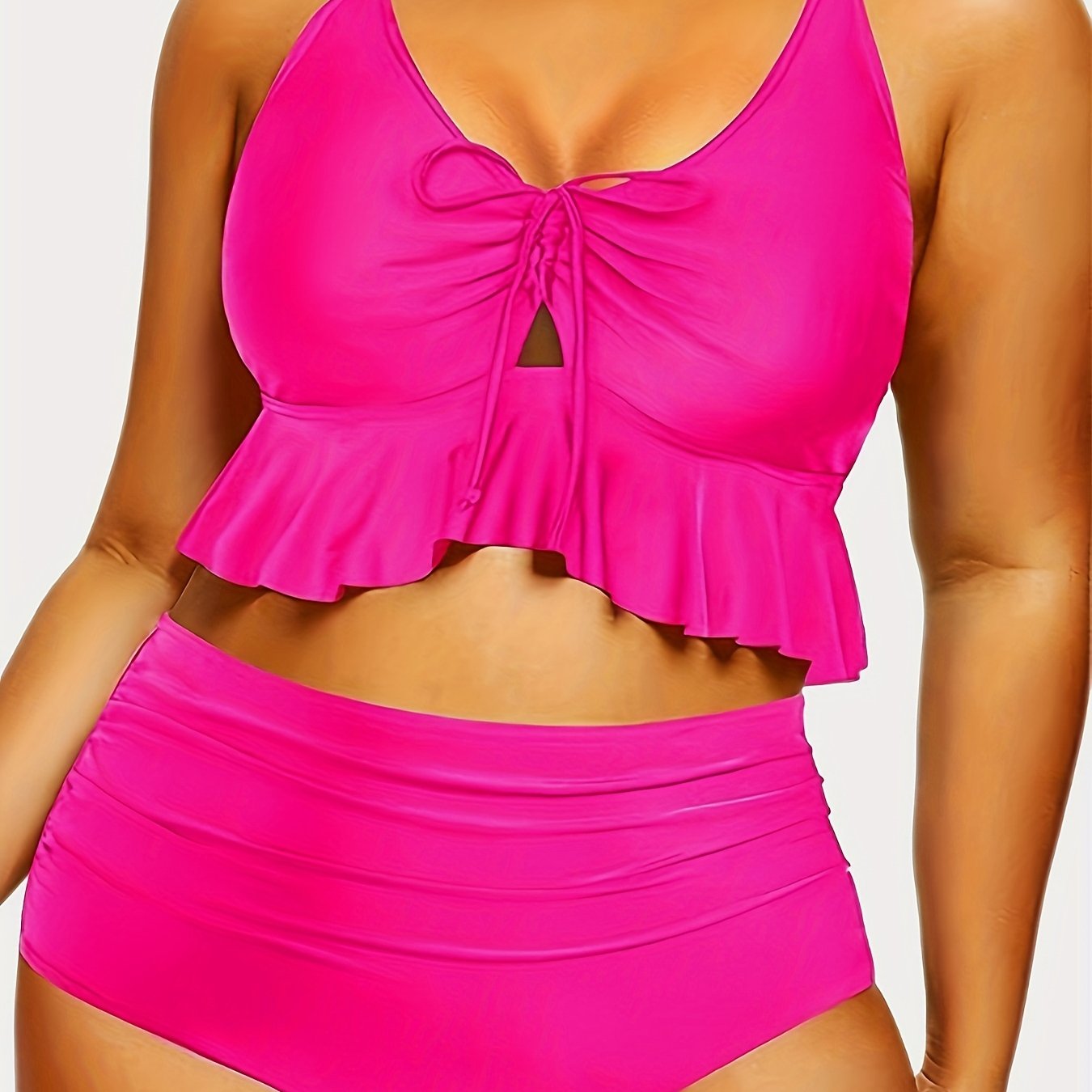  Ruched Ruffle Bikini Set