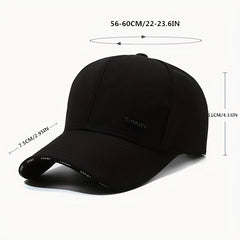 Unisex Sunshade Breathable Baseball Cap with Letter Embroidery