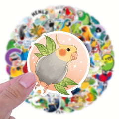 100pcs Parrot Cartoon Graffiti Stickers Waterproof DIY Toy