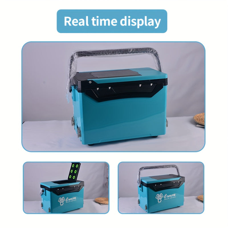 32L Fishing Tackle Box Seat Box Multifunctional with Wheels