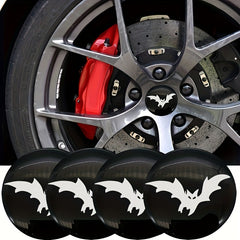 4pcs Bat Car Wheel Center Hub Cap Emblem Stickers Cover 56mm Car Accessories