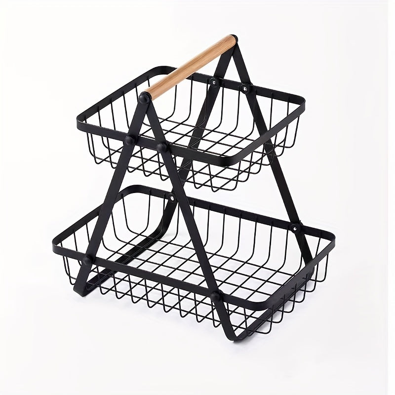 Metal Vegetable and Fruit Storage Rack for Kitchen and Living Room