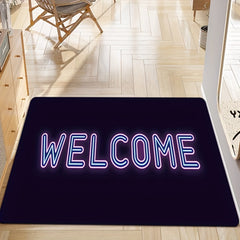 Minimalist English Letter Print Rug Luminous Welcome Front Door Mat