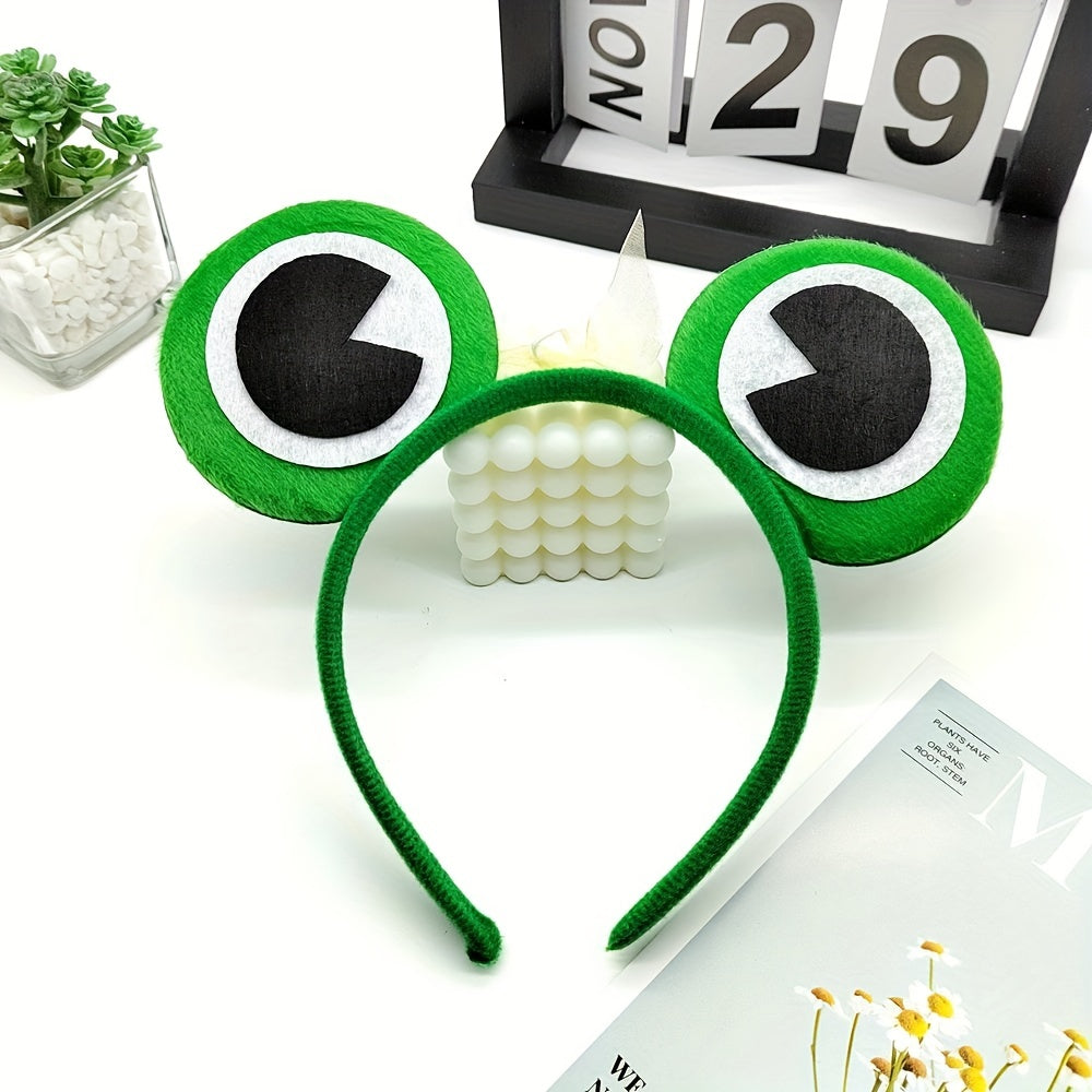 Frog Cartoon Headband Hair Hoop for Face Washing and Dress Up
