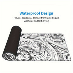 Large Mouse Pad Desk Pad Extended Non Slip Rubber Base Stitched Edges
