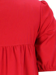  Casual Dress Plain Short Sleeve Asymmetric Stretch Dress