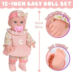 Realistic Baby Doll Set with Accessories for Kids