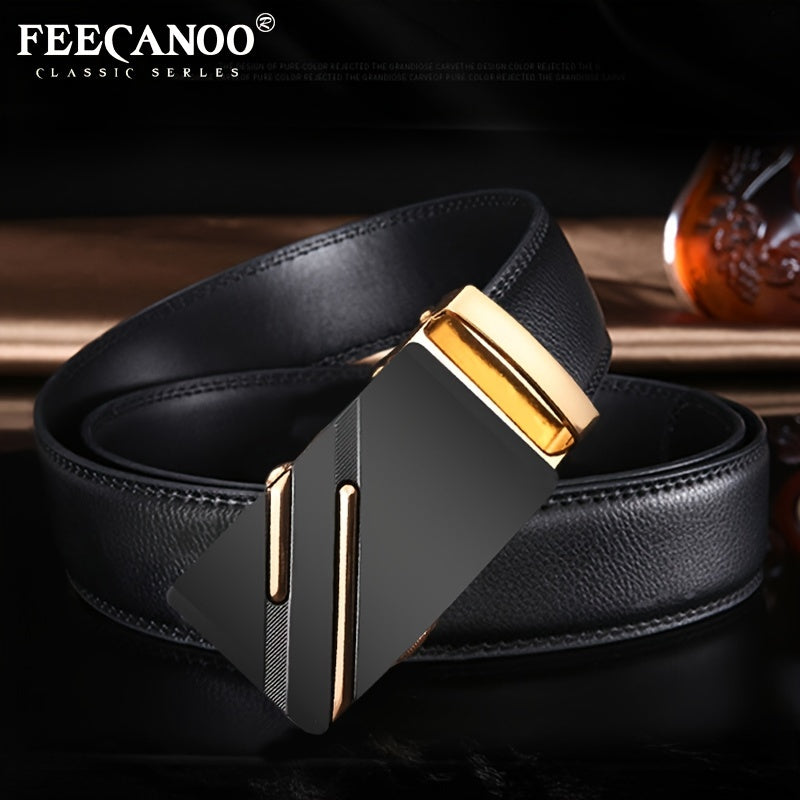 Men's Cowhide Automatic Belt Business Leather Belt