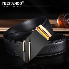Men's Cowhide Automatic Belt Business Leather Belt