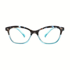 Pattern Print Reading Glasses Light Blocking Spring Hinge Eyeglasses