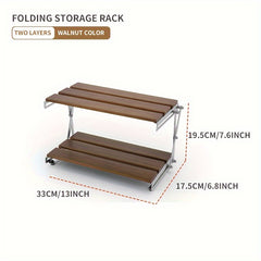 Outdoor Folding Storage Shelf Portable Storage Rack No Need Installation
