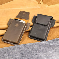 Men's Leather Waist Bag Mobile Phone Bag