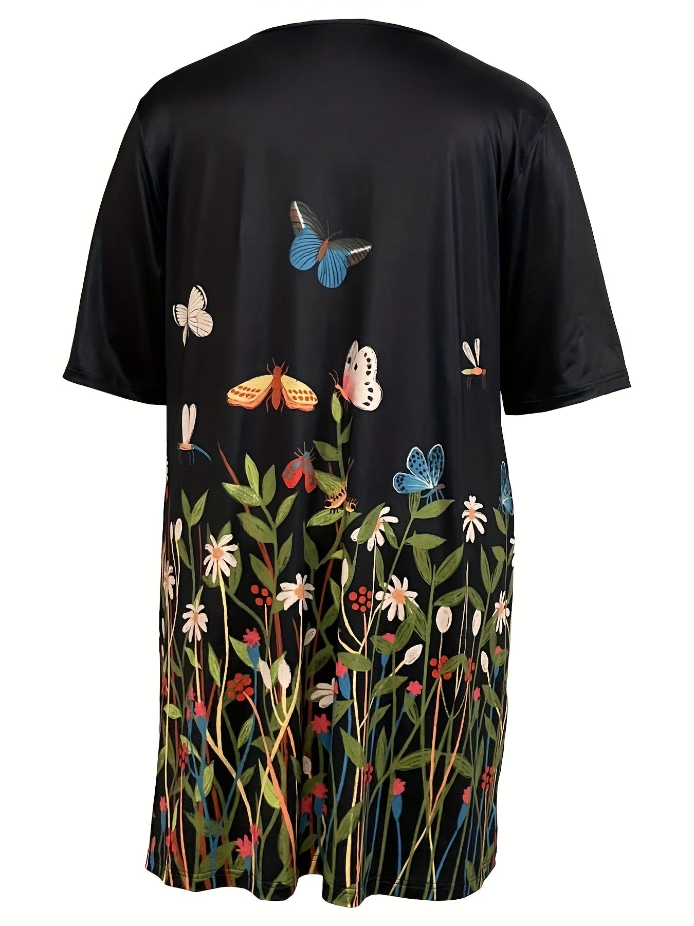  Casual Dress Women's Plus Graphic Print Half Sleeve