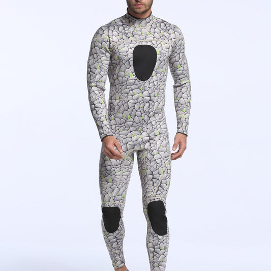 Men's Camo 3mm Neoprene Diving Suit Warm Anti Jellyfish Wetsuit
