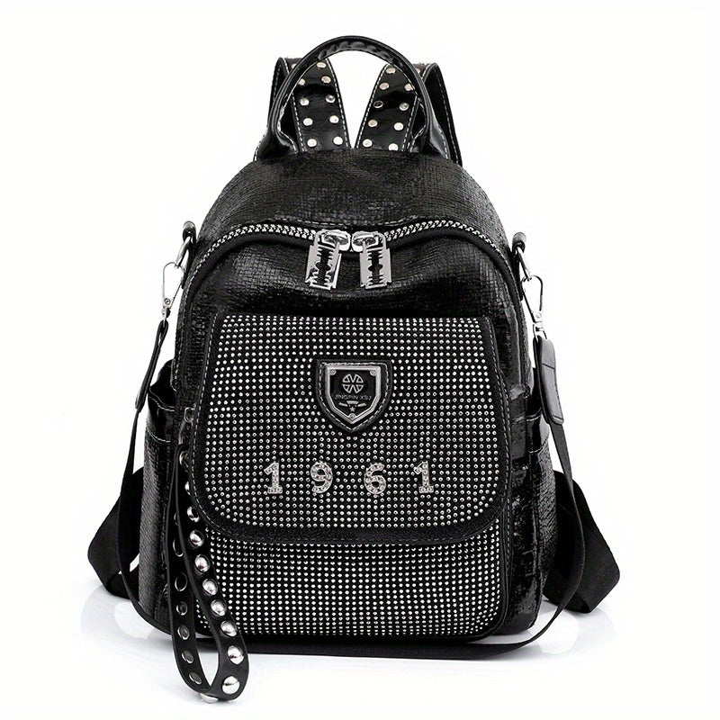 Y2K Rhinestone Backpack Purse Studded Crossbody Bag for Women